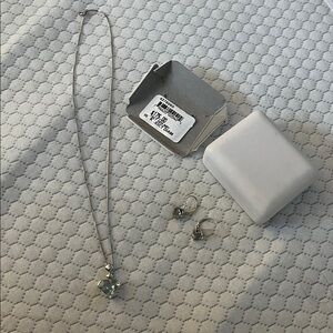 Elegant Necklace and Earring Set 925 silver